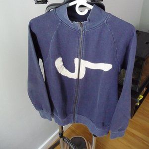 VOI  vintage women's purple cotton  fleece full zip sweater size S